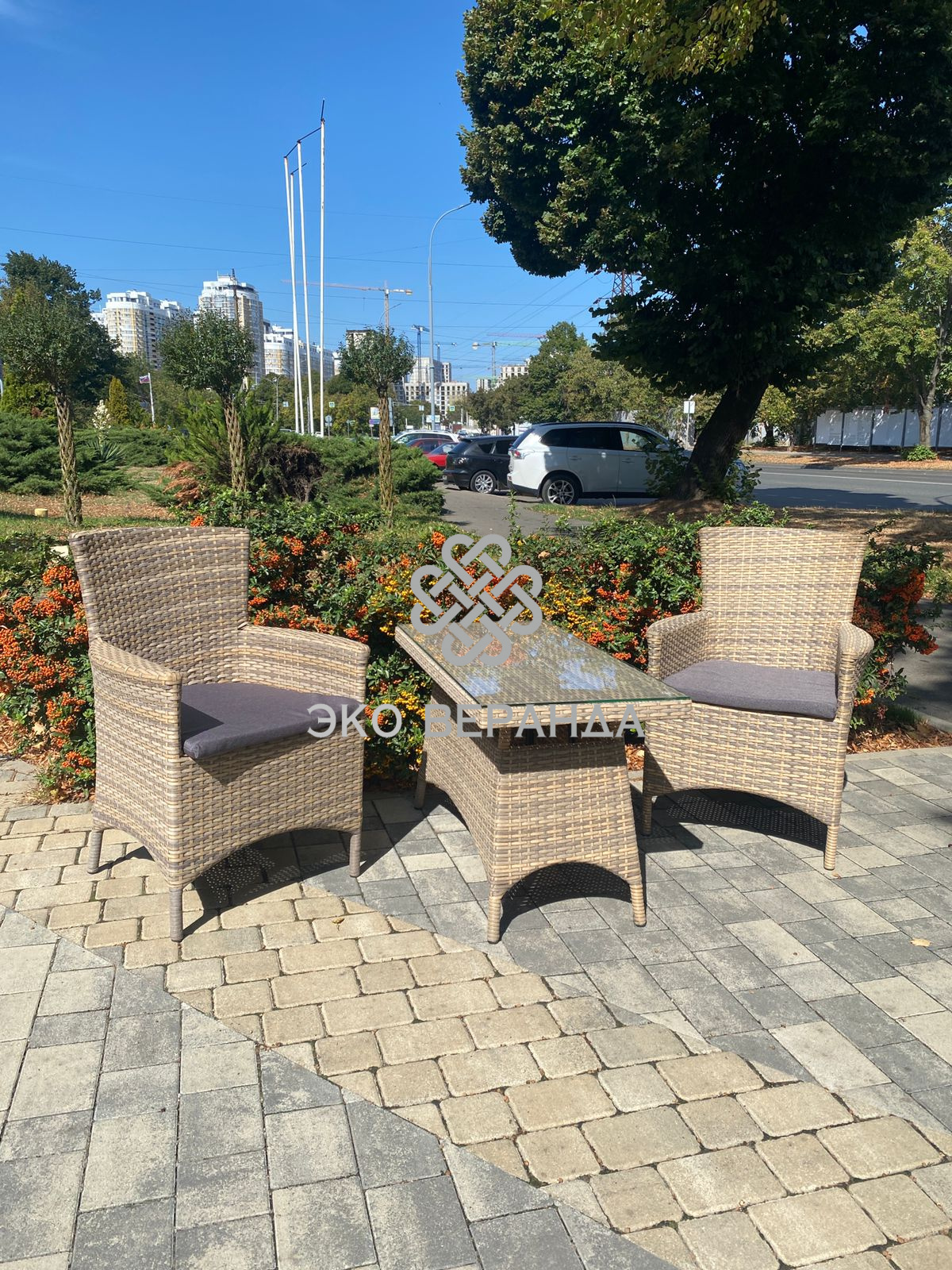 Кофейный комплект "Руза" в соломе